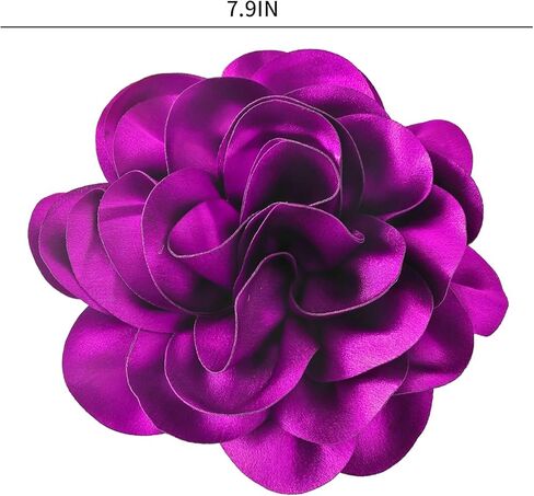 Flower Pins for Clothes Large Rose Flower Brooches Lapel Pins Dainty Fabric Flower Pins Delicate Elegant Handmade Flower Brooches for Wedding Party Dance Banquet Dress Suit Ceremony Clothes Accessories Jewelry in Kuwait