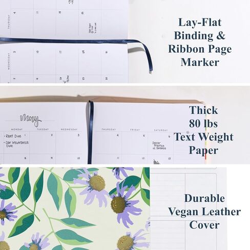 Erin Condren 2025 Softbound Life Planner (Jan - Dec 2025), A5 12-Month Weekly & Monthly Planner Journal, Horizontal Layout, Soft Cover, Layflat Binding, Bold Blooms Cover & Interior Design in Kuwait