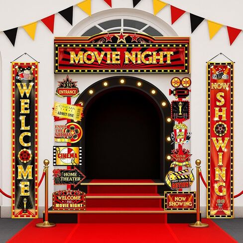 Shinyrelief 15 PCS Circus Decorations Carnival مخططة المظلة الشرفة لافتة الكرنفال موضوع الاتجاهية ترحيب في السيرك لمستلزمات حفلة عيد الميلاد in Kuwait