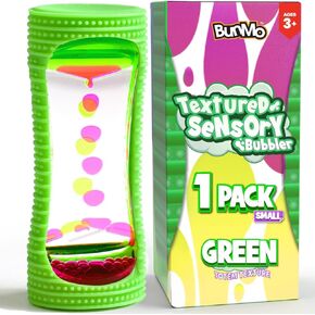 BUNMO Liquid Motion Bubbler Sensory Toy - Calming Fidget Toy for Kids & Adults, Textured Silicone Bubble Timer with Mesmerizing Liquid Flow Sensory Bottles - Large 4 Pack in Kuwait