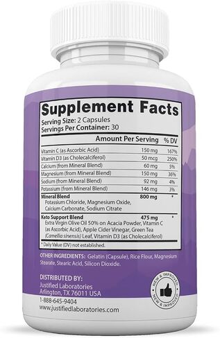 (2 Pack) Ultra Fast Pure Keto Boost Pills 1275MG New & Improved Formula Contains Apple Cider Vinegar Extra Virgin Olive Oil Powder Green Tea Leaf 120 Capsules in Kuwait
