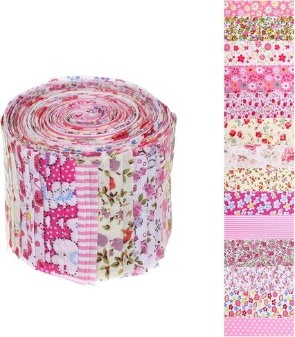 42Pcs Jelly Roll Fabric Strips Soft Cotton Quilting Fabric 2.5 x 20 Inch Pre-Cut Cotton Strips Bundles for Quilting Crafting and Sewing in Kuwait