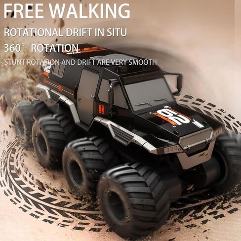 C8816 1:12 Scale Monster Truck RC Car ، سيارة التحكم عن بعد البرمائية 4WD All-Terrain ، 2.4G بطارية مزدوجة 2 أوضاع السرعة ، مقاومة للماء للبحيرة ، العشب ، الرمال والسباق | هدايا للأعمار 6-12 ، البالغين in Kuwait