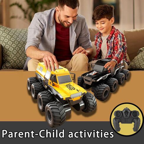 C8816 1:12 Scale Monster Truck RC Car ، سيارة التحكم عن بعد البرمائية 4WD All-Terrain ، 2.4G بطارية مزدوجة 2 أوضاع السرعة ، مقاومة للماء للبحيرة ، العشب ، الرمال والسباق | هدايا للأعمار 6-12 ، البالغين in Kuwait