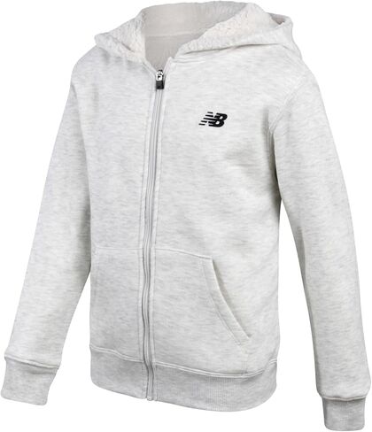 سويت شيرت للأولاد من New Balance - هوديس من الصوف الناعم بسحاب كامل ومبطن بصوف الشيربا للأولاد - سويت شيرت مريح بغطاء للرأس (8-20) in Saudi Arabia