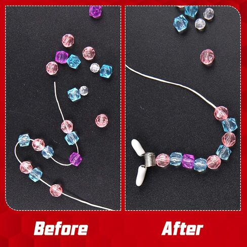 8 PCS Bead Stoppers 10 مم حبة حبة للمجوهرات صنع سلك الخرز نهاية خط الخرز نهاية الخرز من السقوط ، الفولاذ الينابيع ، الأدوات الديكور للأساور DIY مع حالة in Kuwait