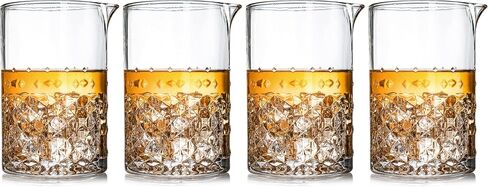 SOUJOY 2 Pack Cocktail Mixing Glass, 25oz Crystal Martini Stirring Glass, Bar Mixing Pitcher with Weighted Bottom for Bartenders in Saudi Arabia