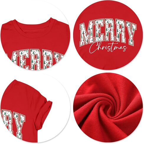 LAZYCHILD Christmas Shirts Women Christmas Tree T Shirt: Merry Christmas Vacation Tees Xmas Tops in Saudi Arabia
