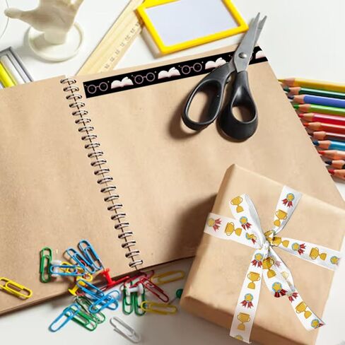 6PCS 3/8" Paw Print Ribbons Grosgrain Black White Dog Paw Print Ribbons for Wrapping Gift 15 Yard, Paw Print Decor Ribbon for Pet Dog Lover Birthday Party Decoration Gift Wrapping DIY Supplies in Kuwait