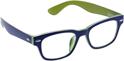 نظارات قراءة Peepers من PeeperSpecs Bellissima Square Blue تحجب الضوء، رمادي/أحمر، 49 + 3 in Kuwait