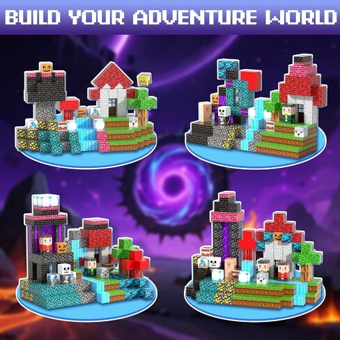 100PCS Magnetic Blocks - Magnet Tiles Toys for Kids, Magnetic Building Blocks Cubes, Stacking Magnets Toys for Kids, Birthday Gifts for Boys and Girls Age 3+ Years Old in Kuwait