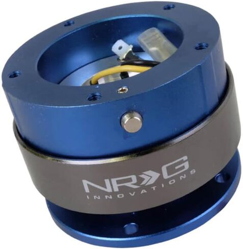 NRG Innovations NRG-SRK-350BK Steering Wheel Quick Release Kit Adapter Black/Black Ring 6x70 and 6x74mm Bolt Patterns (5 Hole Base, 5 Hole Top) in Saudi Arabia