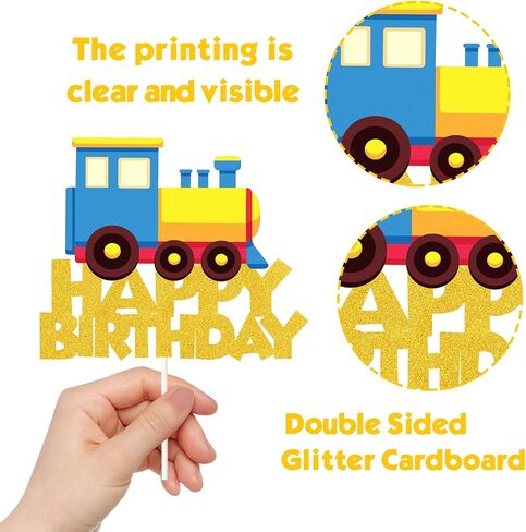 Airplane Happy Birthday Cake Topper,Airplane Aircraft Plain Travel Themed Party Decorations for Kids Birthday Party Baby Shower in Kuwait