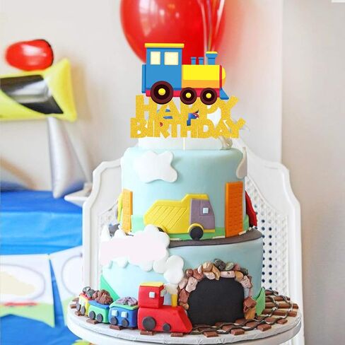 Airplane Happy Birthday Cake Topper,Airplane Aircraft Plain Travel Themed Party Decorations for Kids Birthday Party Baby Shower in Kuwait