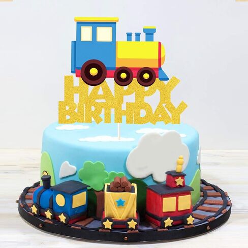 Airplane Happy Birthday Cake Topper,Airplane Aircraft Plain Travel Themed Party Decorations for Kids Birthday Party Baby Shower in Kuwait