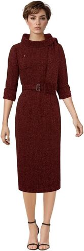 CHIC STAR Womens Boucle Tweed Drape Dress in Saudi Arabia