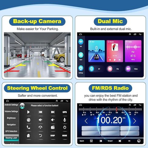 4G+64G Car Radio Stereo for Toyota RAV4 2013-2018, Wireless Carplay&Android Auto with Android 12 Support Bluetooth/Voice Control/GPS/WiFi/Back-up Camera/SWC/FM, 10.1 Inch IPS Touch Screen in Kuwait