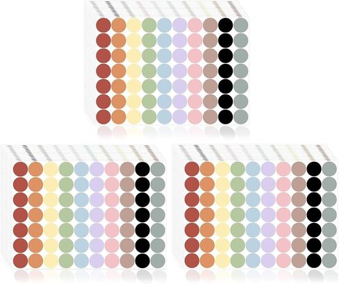 1400 PCS Boho Rainbow Colored Dot Stickers ، 3/4 ملصقات ترميز قابلة للإزالة ألوان مستديرة ، 10 ملصق لابل من بوهو للمكتب ، الفصل الدراسي in Kuwait