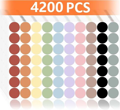 1400 PCS Boho Rainbow Colored Dot Stickers ، 3/4 ملصقات ترميز قابلة للإزالة ألوان مستديرة ، 10 ملصق لابل من بوهو للمكتب ، الفصل الدراسي in Kuwait