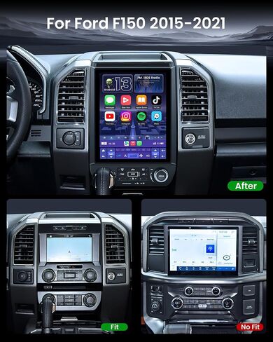4GB+64GB Car Radio Accessories Stereo for Ford F150 2015-2021: 12.1inch Replacement Head Unit - Android 5G WiFi Wireless CarPlay Android Auto - with GPS Navigation Upgrade(RDS High-Fidelity Sound) in Saudi Arabia