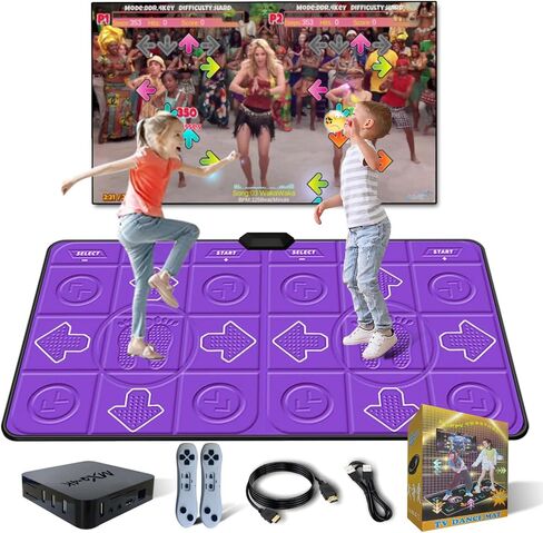 Dance Mat for Kids and Adults, Double User Wireless Dance Pad Game for TV, Exercise Dancing Mat for Family Games,Gifts Ideas for Girls and Boys in Kuwait