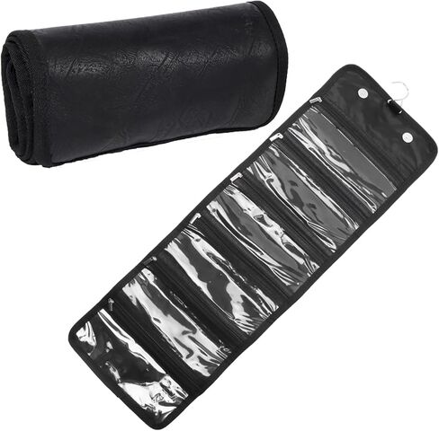 Money Wallet Organizer for Cash with 4 Zippered Pocket Cash Organizer, Envelope Wallet, Small Travel Money Holder for Budgeting, Receipt and Tips.(Black, 4 pockets) in Kuwait