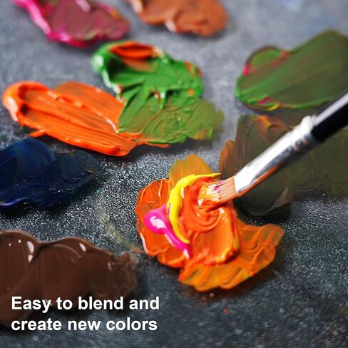 AUREUO Iridescent Acrylic Paint, 8 Colors x 0.71 Fl Oz / 21ml Pearlescent Acrylic Paint Set, Glitter Paint for Canvas, Rocks, Wood, Fabric, Ceramic - Art Paints for Painting in Kuwait