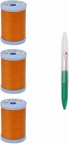 Coats & Clark Sewing Thread Quilting & Piecing Cotton Covered Thread 250 Yards (3-Pack) Nugrey S925-0450-3P with Seam Ripper in Kuwait