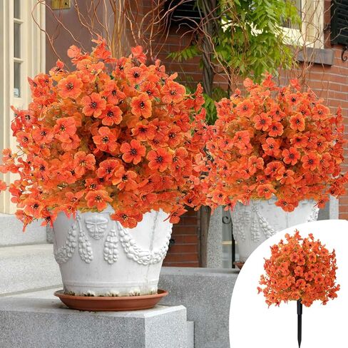 زهور الخريف الاصطناعية، 15 قطعة من الزهور المزيفة المقاومة للأشعة فوق البنفسجية، زهور الخريف الاصطناعية للديكور، ديكورات الخريف للمنزل والمطبخ والحديقة وحفلات الزفاف والمقبرة in Kuwait