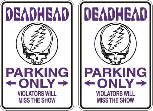 StickerPirate Deadhead Parking Only 8" x 12" Metal Novelty Sign Aluminum S038 in Saudi Arabia