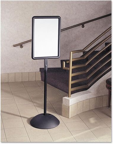 Safco Write Way Dry Erase Board Rectangle Sign, Rectangular Dual-Sided and Magnetic for Indoor and Outdoor Use, 65"in Height, Black in Saudi Arabia
