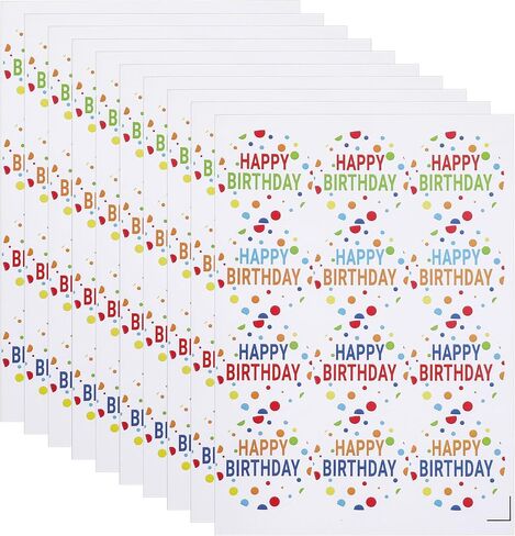 120pcs Happy Birthday Stickers, 2'' Birthday Envelope Seals Round Gold Foil Birthday Stickers Personalized Label Sticker for Gift Bags Wrapping Party Favor in Kuwait