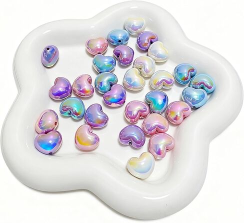 30 PCS Candy Color Color acrylic beads ، حبات ملونة مرسومة باليد ، حبات بلاستيكية فضفاضة لطيفة ، سوار هاتفيس داي دبوس محمول بالسيارة مجوهرات معلقة ، مواد ديني ديي (نجمة) in Kuwait