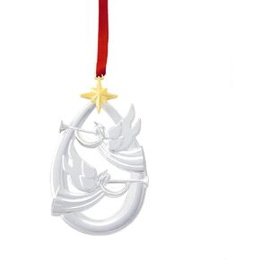 nambe Nouveau Cross Ornament | Beautiful Holiday Symbol for Christmas Home Décor | Made of Silver Plate | Measures 3.3" x 5.5" | Designed by Mike Altomari in Kuwait