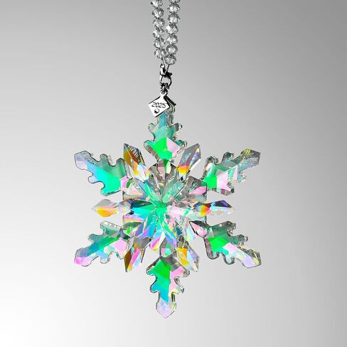 2024 Annual Edition Snowflake Crystal Christmas Ornaments,Christmas Tree Ornaments Crystal Sun Catcher Home Hanging Decor(2024Colorful) (2024Colorful) in Saudi Arabia