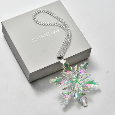 2024 Annual Edition Snowflake Crystal Christmas Ornaments,Christmas Tree Ornaments Crystal Sun Catcher Home Hanging Decor(2024Colorful) (2024Colorful) in Saudi Arabia