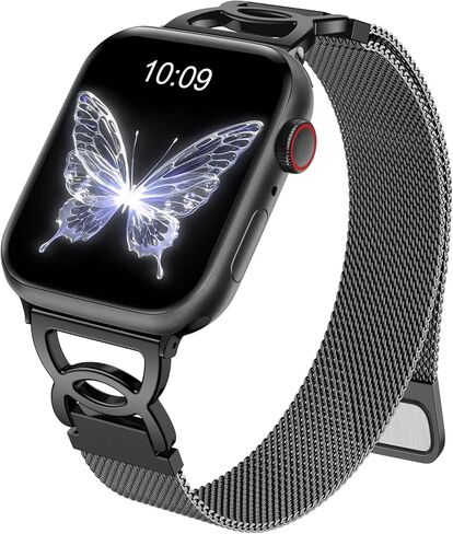 Adorve حلقة ميلانو رفيعة متوافقة مع سوار ساعة Apple 40 مم 41 مم 38 مم 42 مم 44 مم 45 مم 46 مم 49 مم للنساء، أساور معصم مغناطيسية رفيعة من الفولاذ المقاوم للصدأ لسلسلة iWatch SE 10 9 8 7 6 5 4 3 2 1 in Kuwait