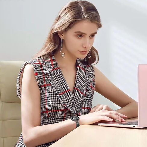Adorve حلقة ميلانو رفيعة متوافقة مع سوار ساعة Apple 40 مم 41 مم 38 مم 42 مم 44 مم 45 مم 46 مم 49 مم للنساء، أساور معصم مغناطيسية رفيعة من الفولاذ المقاوم للصدأ لسلسلة iWatch SE 10 9 8 7 6 5 4 3 2 1 in Kuwait