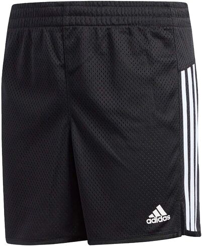 شورت كرة السلة الشبكي الرياضي للفتيات من adidas مقاس 5 بوصات، أسود Adi in Kuwait