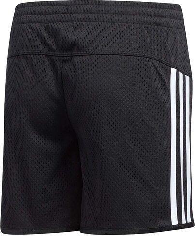 شورت كرة السلة الشبكي الرياضي للفتيات من adidas مقاس 5 بوصات، أسود Adi in Kuwait