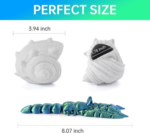 GemmiCho 3D Printed Animals, 7.8" 3D Printed Hermit Crab with Shell, 3D Printed Toys for Stress Relief, Animals Figurines Fidget Crab Toy for Boys Kids Teen 5-7 4-6 8-12 (Red) in Saudi Arabia