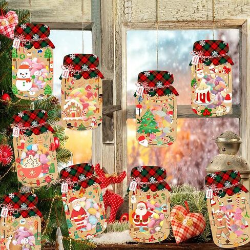 Openfly 36Pcs Happy Easter Candy Holder Card Mason Jars Easter Cards Set Easter Exchange Greeting Card Happy Easter Mason Jar Paper Card Craft Bulk for Classroom Spring Easter Party Favors in Kuwait