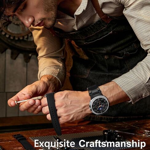 حزام جلد WINGLE لساعة Samsung Galaxy Watch Ultra Bands 47 مم للرجال عريض وقوي من الجلد الأصلي مع موصل معدني ودرع متين كاجوال للأعمال Galaxy Watch 7 Ultra Bands in Kuwait