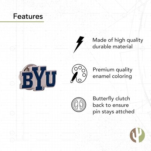 دبابيس طية صدر السترة من جامعة صبار الصحراء بريغهام يونغ، 3 عبوات من الكوجر BYU Cougs بشعار المينا مصنوعة من المعدن (مجموعة دبابيس) in Saudi Arabia