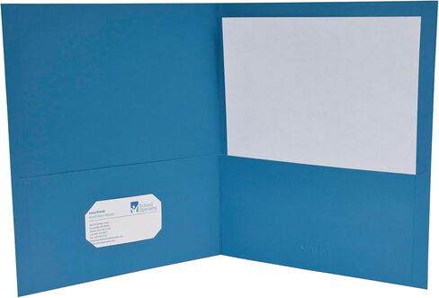 School Smart 2-Pocket Folders with No Brads, Green, Pack of 25 in Kuwait