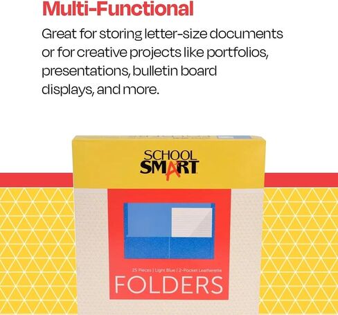 School Smart 2-Pocket Folders with No Brads, Green, Pack of 25 in Kuwait