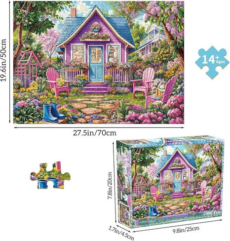 بانوراما للألغاز للبالغين 1000 قطعة ، خطاب متشابك بشكل مثالي على الخلف لا غبار ، ملصق 1: 1 ، لعبة ديكور ديكور عيد ميلاد هدية للرجال كبار السن من كبار السن (شوارع الخريف) in Kuwait