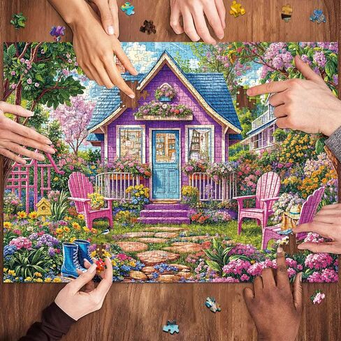 بانوراما للألغاز للبالغين 1000 قطعة ، خطاب متشابك بشكل مثالي على الخلف لا غبار ، ملصق 1: 1 ، لعبة ديكور ديكور عيد ميلاد هدية للرجال كبار السن من كبار السن (شوارع الخريف) in Kuwait