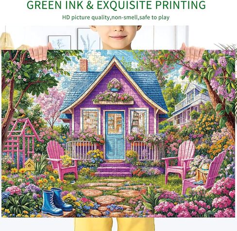 بانوراما للألغاز للبالغين 1000 قطعة ، خطاب متشابك بشكل مثالي على الخلف لا غبار ، ملصق 1: 1 ، لعبة ديكور ديكور عيد ميلاد هدية للرجال كبار السن من كبار السن (شوارع الخريف) in Kuwait