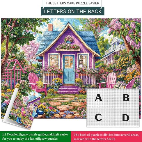 بانوراما للألغاز للبالغين 1000 قطعة ، خطاب متشابك بشكل مثالي على الخلف لا غبار ، ملصق 1: 1 ، لعبة ديكور ديكور عيد ميلاد هدية للرجال كبار السن من كبار السن (شوارع الخريف) in Kuwait